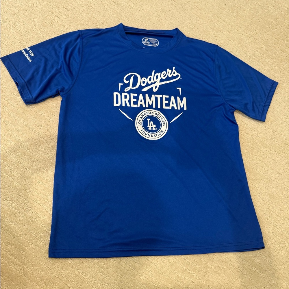 Los Angeles Dodgers Shirt Adult Medium Blue Dreamteam Foundation New without Tag